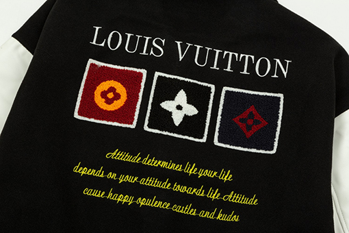 ルイヴィトン 刺繍ステッチベースボールジャージジャケット