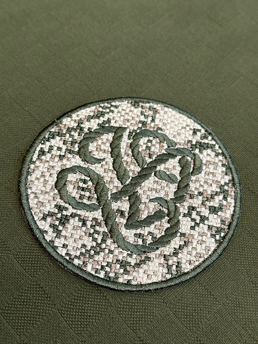 ルイヴィトン グリーンチェック柄ラウンドネックTシャツ