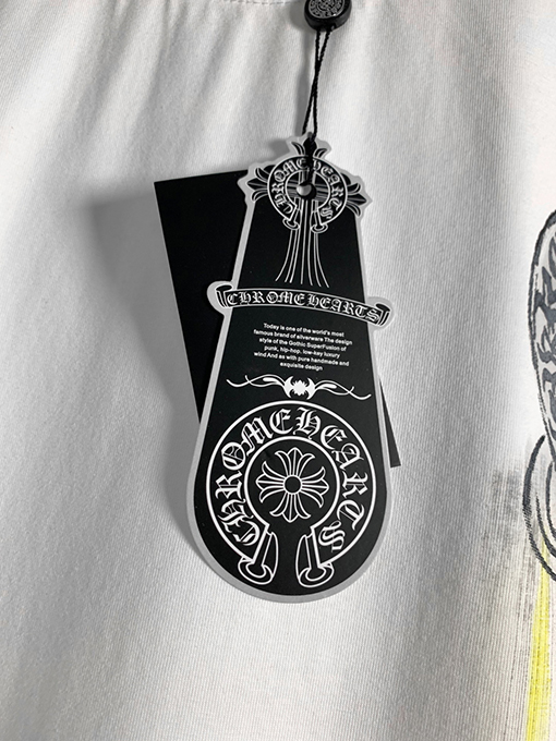 クロムハーツコピー落書きサンスクリットクルーネック半袖Tシャツ
