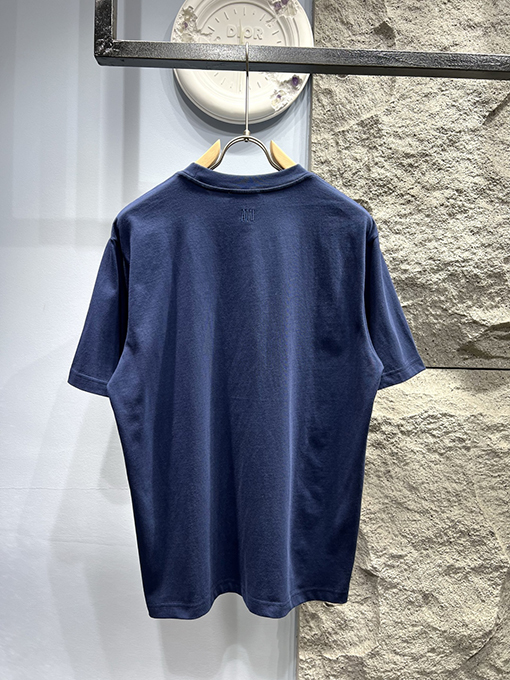 アミコピー 編み込み刺繍ロゴ 半袖Tシャツ