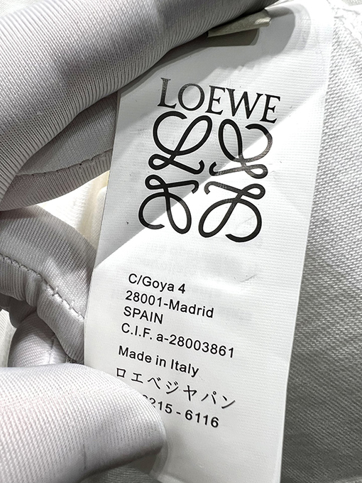 ロエベ  発泡プリント 配色グラフィティ風ロゴ 半袖Tシャツ 