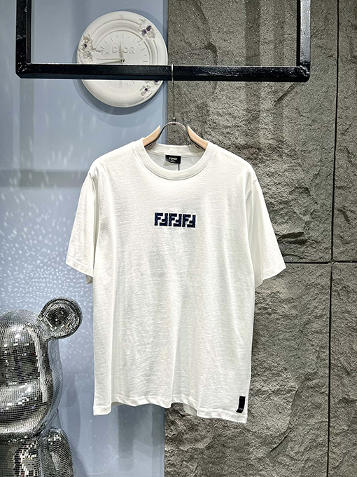 フェンディ  新作 ダブルFロゴ 半袖Tシャツ