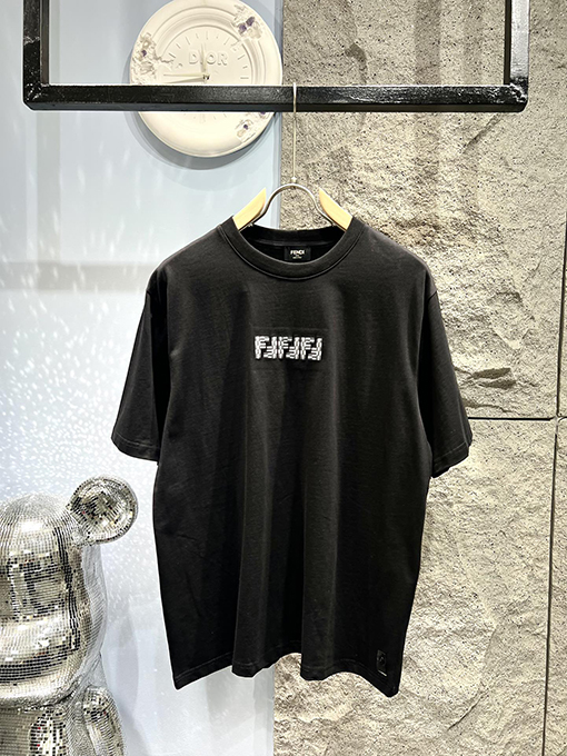 フェンディ  新作 ダブルFロゴ 半袖Tシャツ