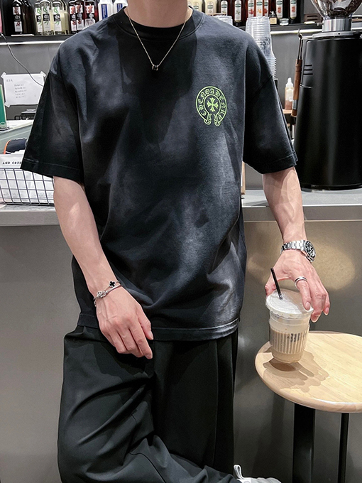 クロムハーツ梵字馬蹄プリント半袖Tシャツ