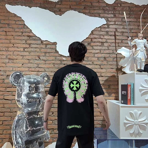 クロムハーツスーパーコピークロス・シックスカラープリント半袖Tシャツ