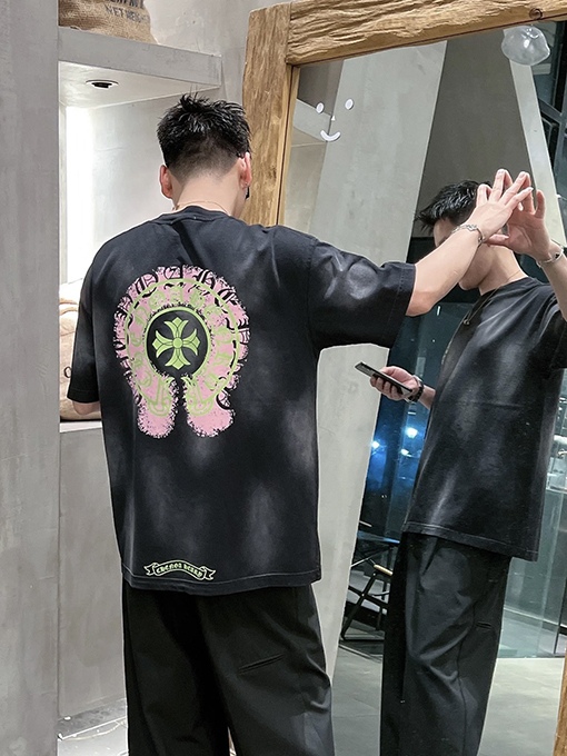 クロムハーツスーパーコピークロス・シックスカラープリント半袖Tシャツ