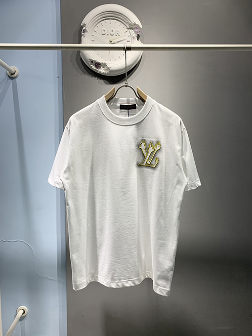 ルイヴィトン新しいインクジェット刺繍Tシャツ