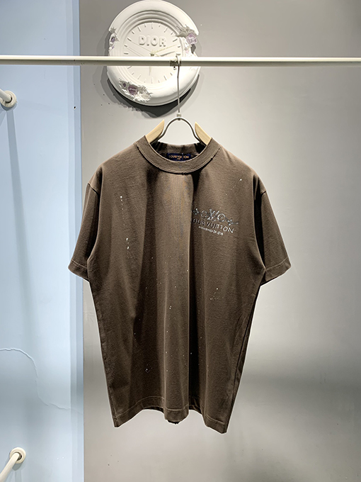 ルイヴィトン2025ssの手描きインクTシャツ