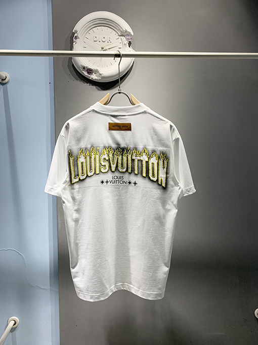 ルイヴィトンスーパーコピー新しいインクジェット刺繍Tシャツ