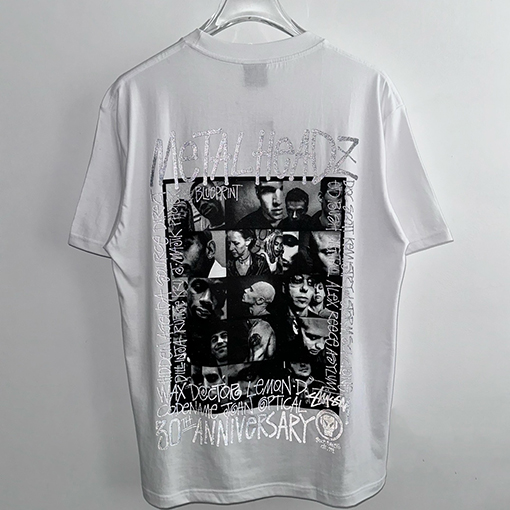 ステューシー3M反射ブラックバンドキャラクターTシャツ