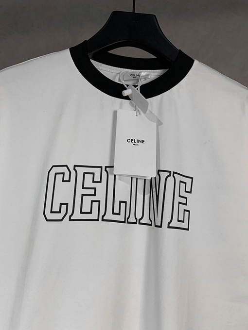 セリーヌスーパーコピー  アルファベットクルーネック半袖Tシャツ