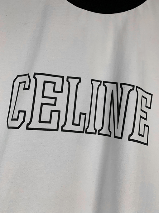 セリーヌスーパーコピー  アルファベットクルーネック半袖Tシャツ