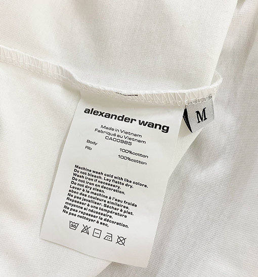 アレキサンダーワン 新しいフォームフォント半袖Tシャツ