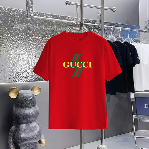 グッチ プリントラウンドネック半袖Tシャツ