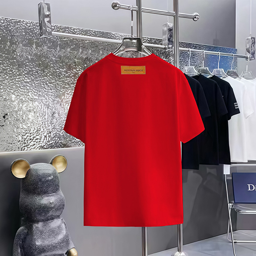 ルイヴィトンコピー 新しいプリントラウンドネック半袖Tシャツ