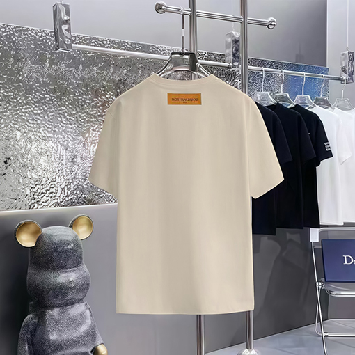 ルイヴィトンコピー 新しいプリントラウンドネック半袖Tシャツ