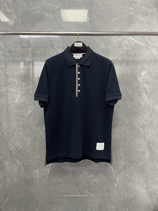 トムブラウンコピーコットンポロTシャツ