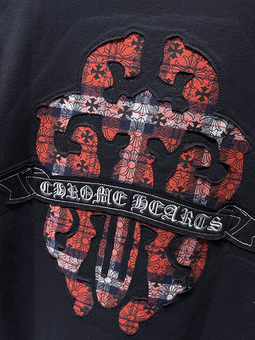 クロムハーツ ファッション剣パッチ刺繍半袖Tシャツ