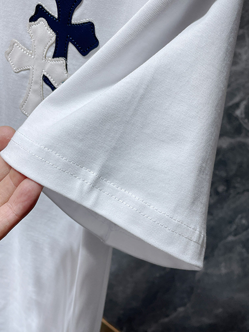 クロムハーツ ファッション剣パッチ刺繍半袖Tシャツ