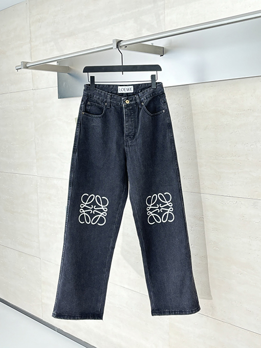 ロエベ 新しいAnagram刺繍デニムパンツ