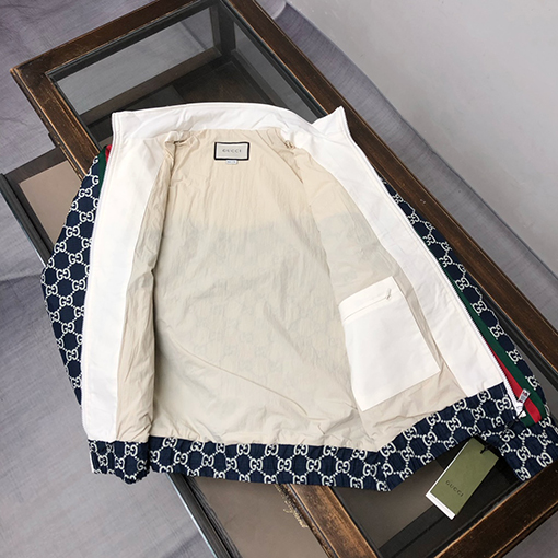 グッチコピー 新しいステッチジャカードスタンドカラージャケット