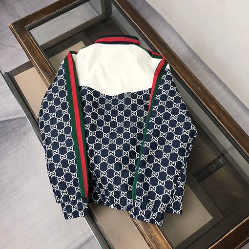 グッチコピー 新しいステッチジャカードスタンドカラージャケット