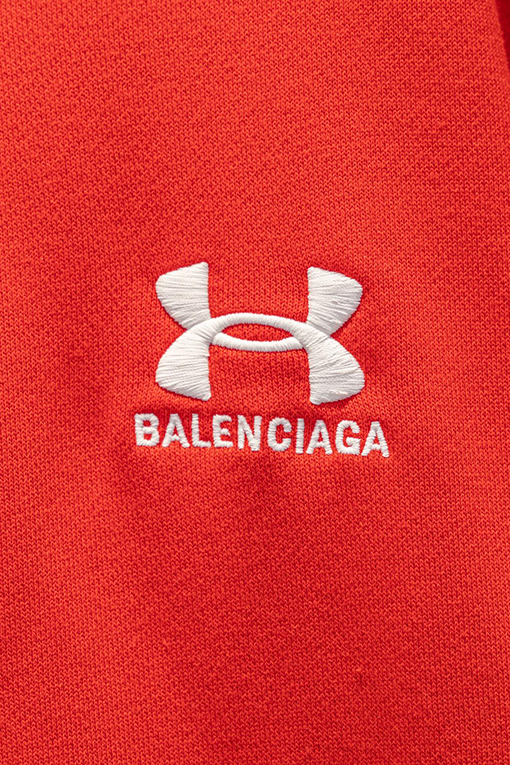 バレンシアガ Balenc1aga 英語コラボフード付きジッパーパーカー