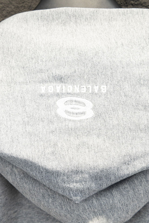 バレンシアガ Balenc1aga 英語ロゴ重工偽2点デザインコラボコレクションフード付きジッパーパーカー