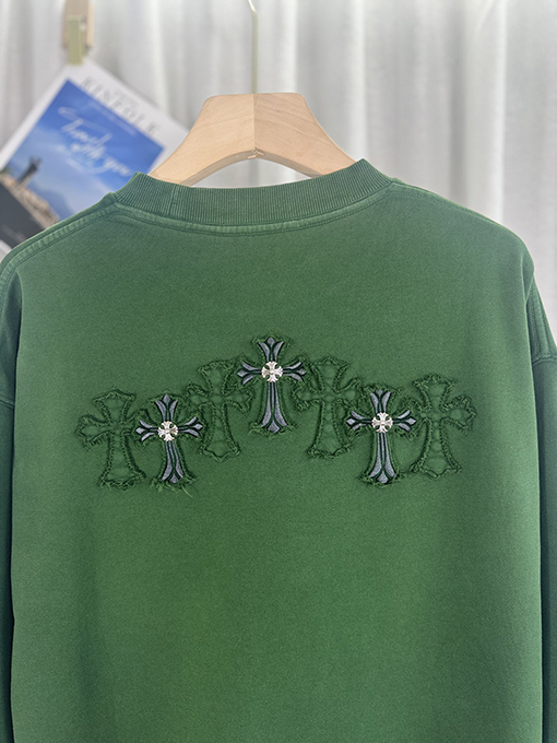 クロムハーツ 新しいトップウォッシュパッチ刺繍カップルパーカー