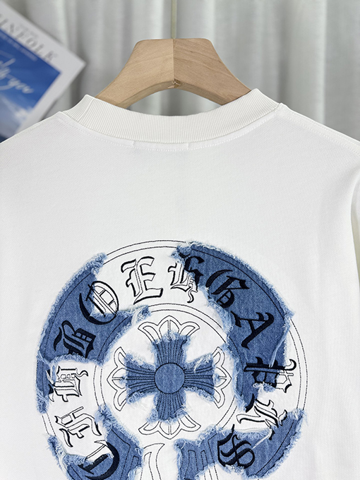 クロムハーツ 新しい布刺繍カップルカジュアルラウンドネックパーカー