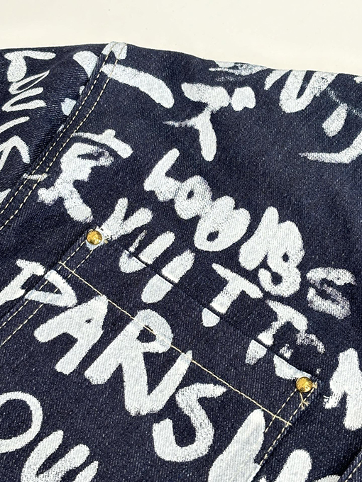 ルイヴィトン Nigo  コラボレーションVネックグラフィティデニムジャケット
