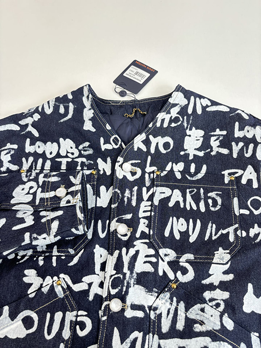 ルイヴィトン Nigo  コラボレーションVネックグラフィティデニムジャケット