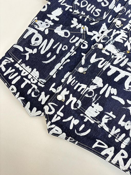 ルイヴィトン Nigo  コラボレーションVネックグラフィティデニムジャケット