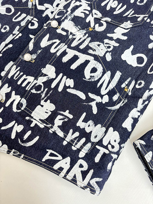 ルイヴィトン Nigo  コラボレーションVネックグラフィティデニムジャケット