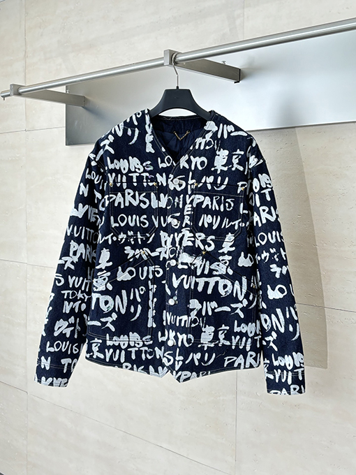 ルイヴィトン Nigo  コラボレーションVネックグラフィティデニムジャケット