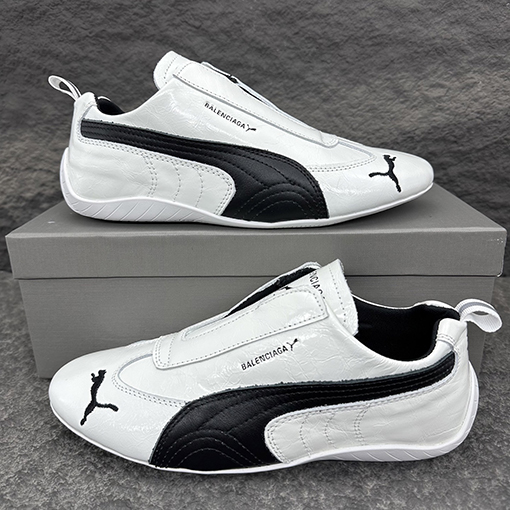 バレンシアガコピー Balenciaga SPEEDCAT ジョイントシリーズ ブラック＆ホワイト 牛革スニーカー
