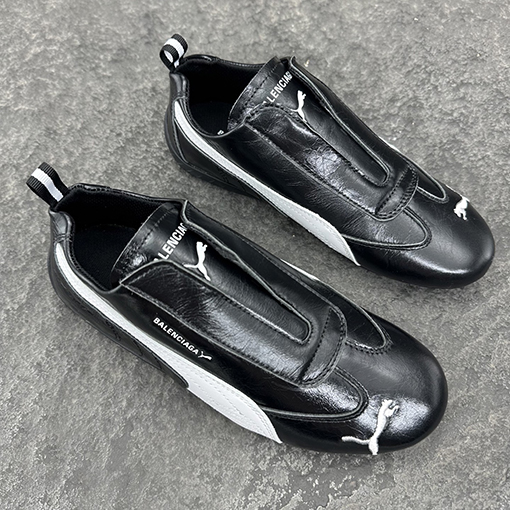 バレンシアガコピー Balenciaga SPEEDCAT ジョイントシリーズ ブラック＆ホワイト 牛革スニーカー