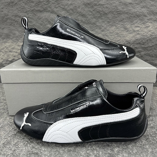 バレンシアガコピー Balenciaga SPEEDCAT ジョイントシリーズ ブラック＆ホワイト 牛革スニーカー