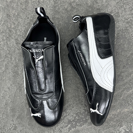 バレンシアガコピー Balenciaga SPEEDCAT ジョイントシリーズ ブラック＆ホワイト 牛革スニーカー
