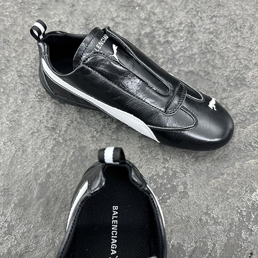 バレンシアガコピー Balenciaga SPEEDCAT ジョイントシリーズ ブラック＆ホワイト 牛革スニーカー