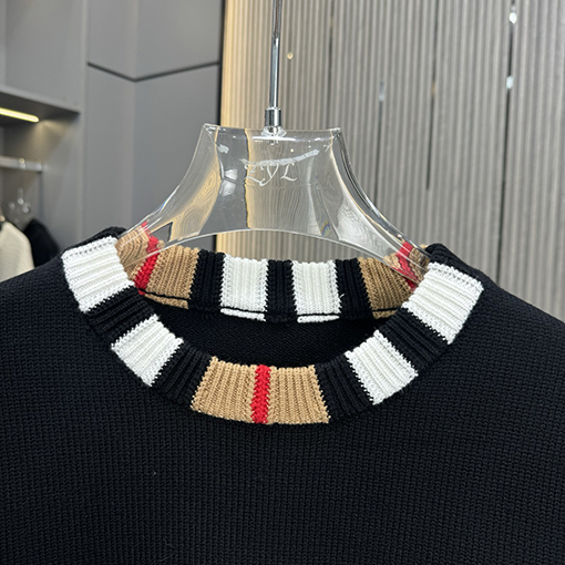 バーバリー 新しいダブルフェイスカシミヤジャカードセーター