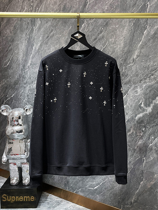 クロムハーツ 星空クロスクルーネックスウェットシャツ