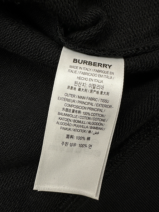 バーバリー Burberry チェック柄のアップリケ刺繍スウェットシャツ
