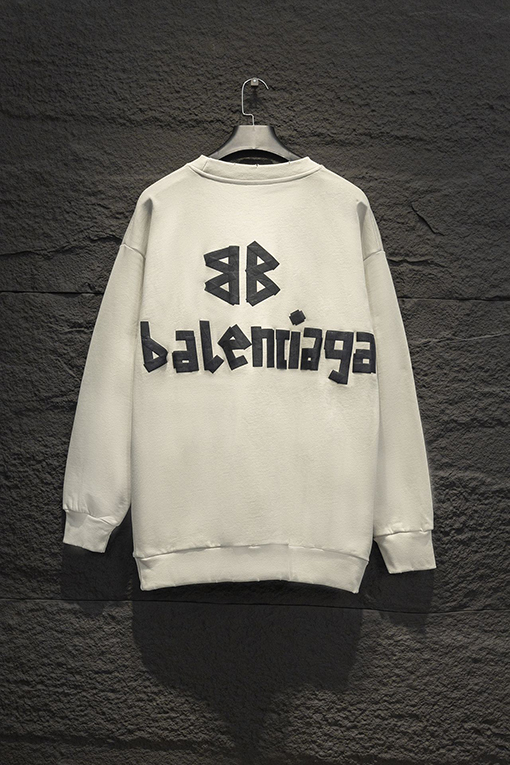 バレンシアガコピー Balenciaga テープオンクルーネックスウェットシャツ
