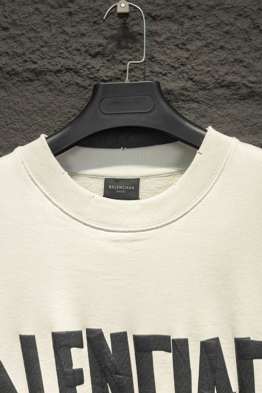 バレンシアガコピー Balenciaga テープオンクルーネックスウェットシャツ
