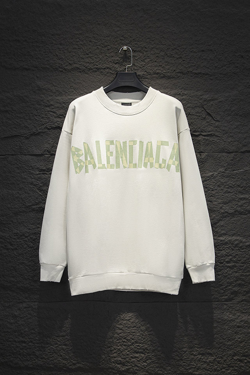 バレンシアガコピー Balenciaga テープオンクルーネックスウェットシャツ