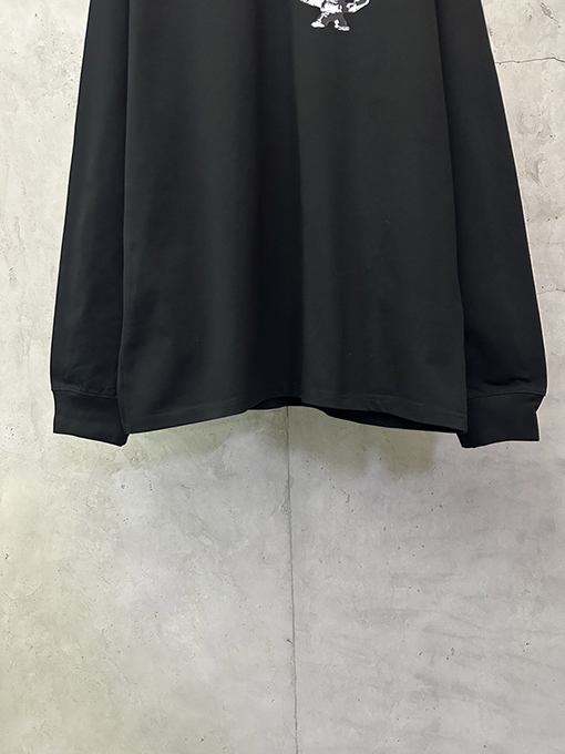 クロムハーツ FOTI システム ブラック＆ホワイト ナイングリッド クルーネックロングスリーブシャツ