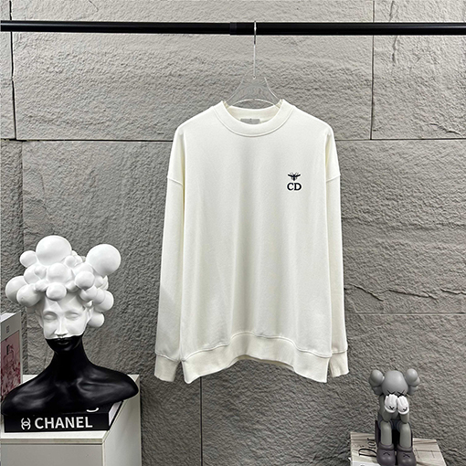 ディオール クラシックビーCDシンプル刺繍クルーネックスウェットシャツ