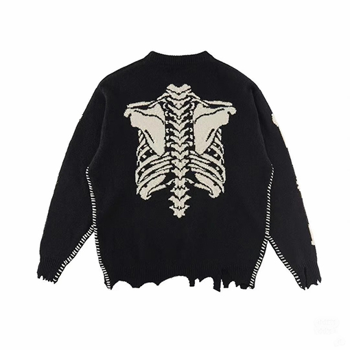 セントマイケル Vlone 破壊するをスケルトンがセーター