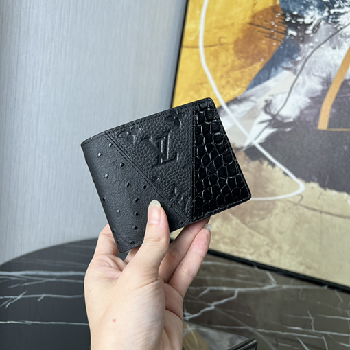 ルイヴィトン ブラックフルレザースーツウォレットシリーズ MULTIPLE ウォレット M84689